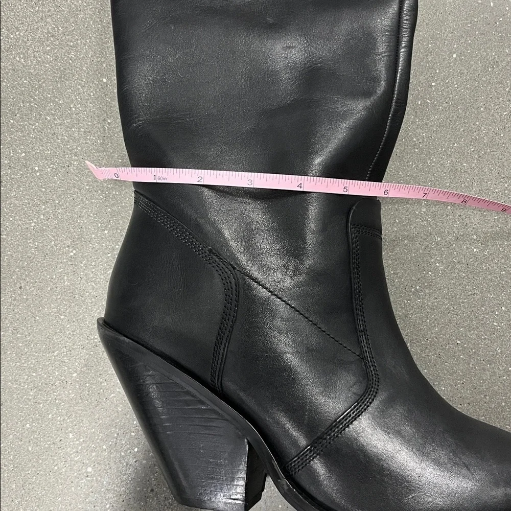 Free People Triple Crown Over The Knee Boot Black Leather Slouchy